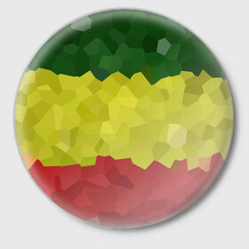 Значок с принтом Эфиопия ,  металл | круглая форма, металлическая застежка в виде булавки | 420 | 4:20 | боб марли | раста | растаман | эвиопия