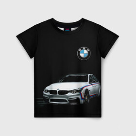Детская футболка 3D с принтом BMW , 100% гипоаллергенный полиэфир | прямой крой, круглый вырез горловины, длина до линии бедер, чуть спущенное плечо, ткань немного тянется | bmw | авто | автомобиль | бмв | иномарка | логотип | машина | скорость