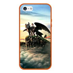 Чехол для iPhone 5/5S матовый с принтом Как приручить дракона , Силикон | Область печати: задняя сторона чехла, без боковых панелей | dragon | беззубик | викинги | дракон | мульт | мультфильм | фэнтези