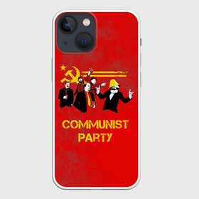 Чехол для iPhone 13 mini с принтом Communist party ,  |  | вечеринка | звезда | кастро | коммунизм | коммунист | коммунистическая | ленин | мао | маркс | молот | партия | рауль | серп | сталин | тусовка | ульянов | фидель | цзиньпин | цзэдун | энгельс