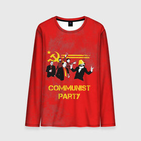 Мужской лонгслив 3D с принтом Communist party , 100% полиэстер | длинные рукава, круглый вырез горловины, полуприлегающий силуэт | вечеринка | звезда | кастро | коммунизм | коммунист | коммунистическая | ленин | мао | маркс | молот | партия | рауль | серп | сталин | тусовка | ульянов | фидель | цзиньпин | цзэдун | энгельс