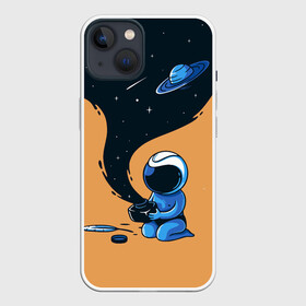 Чехол для iPhone 13 с принтом Космонавт и чернила ,  |  | nasa | астронавт | астрономия | вселенная | звёзды | комета | космос | перо | планеты | скафандр | чернильница