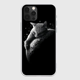 Чехол для iPhone 12 Pro Max с принтом Спящий Кот на Луне , Силикон |  | вселенная | звезды | космос | котейка | котенок | котэ | котя | лапочка | луна | милый | мимими | ночь | прелесть | сон | спутник