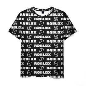 Мужская футболка 3D с принтом ROBLOX , 100% полиэфир | прямой крой, круглый вырез горловины, длина до линии бедер | Тематика изображения на принте: game | gamer | logo | roblox | игры | логотип | роблокс