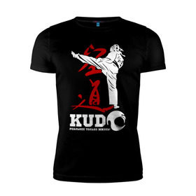 Мужская футболка премиум с принтом Kudo , 92% хлопок, 8% лайкра | приталенный силуэт, круглый вырез ворота, длина до линии бедра, короткий рукав | борьба | единоборства | кудо | спорт