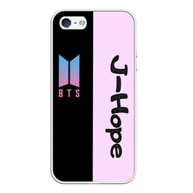 Чехол для iPhone 5/5S матовый с принтом BTS J-hope , Силикон | Область печати: задняя сторона чехла, без боковых панелей | bts | j hope | бтс | группа | корейская | музыка | розовый | цветы | черный