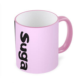Кружка 3D с принтом BTS Suga , керамика | ёмкость 330 мл | Тематика изображения на принте: bts | suga | бтс | группа | корейская | музыка | розовый | цветы | черный