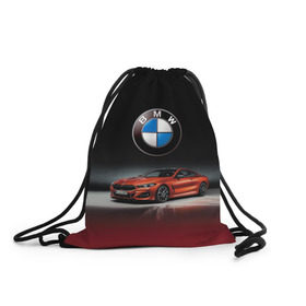 Рюкзак-мешок 3D с принтом BMW 850i , 100% полиэстер | плотность ткани — 200 г/м2, размер — 35 х 45 см; лямки — толстые шнурки, застежка на шнуровке, без карманов и подкладки | 