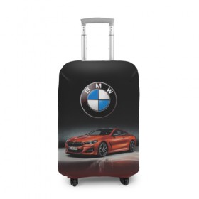 Чехол для чемодана 3D с принтом BMW 850i , 86% полиэфир, 14% спандекс | двустороннее нанесение принта, прорези для ручек и колес | 