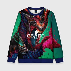 Детский свитшот 3D с принтом CS GO  hyper beast skin , 100% полиэстер | свободная посадка, прямой крой, мягкая тканевая резинка на рукавах и понизу свитшота | Тематика изображения на принте: beast | counterstike | csgo | hyper | hyperbeast | m4a1s | steam | винтовка | контра | кс | ксго | шмотки