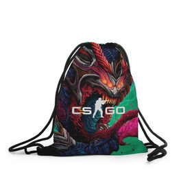 Рюкзак-мешок 3D с принтом CS GO hyper beast skin , 100% полиэстер | плотность ткани — 200 г/м2, размер — 35 х 45 см; лямки — толстые шнурки, застежка на шнуровке, без карманов и подкладки | beast | counterstike | csgo | hyper | hyperbeast | m4a1s | steam | винтовка | контра | кс | ксго | шмотки