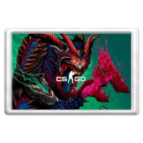 Магнит 45*70 с принтом CS GO hyper beast skin , Пластик | Размер: 78*52 мм; Размер печати: 70*45 | Тематика изображения на принте: beast | counterstike | csgo | hyper | hyperbeast | m4a1s | steam | винтовка | контра | кс | ксго | шмотки