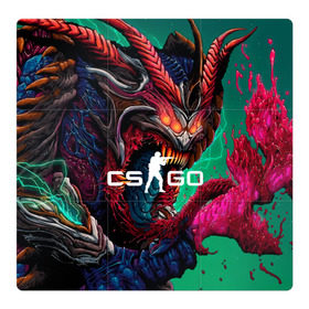 Магнитный плакат 3Х3 с принтом CS GO hyper beast skin , Полимерный материал с магнитным слоем | 9 деталей размером 9*9 см | beast | counterstike | csgo | hyper | hyperbeast | m4a1s | steam | винтовка | контра | кс | ксго | шмотки