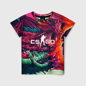 Детская футболка 3D с принтом CS GO  hyper beast skin , 100% гипоаллергенный полиэфир | прямой крой, круглый вырез горловины, длина до линии бедер, чуть спущенное плечо, ткань немного тянется | beast | counterstike | csgo | hyper | hyperbeast | m4a1s | steam | винтовка | контра | кс | ксго | шмотки