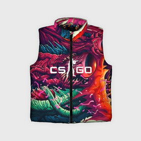 Детский жилет утепленный 3D с принтом CS GO  hyper beast skin ,  |  | beast | counterstike | csgo | hyper | hyperbeast | m4a1s | steam | винтовка | контра | кс | ксго | шмотки