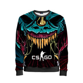 Детский свитшот 3D с принтом CS GO hyper beast skin , 100% полиэстер | свободная посадка, прямой крой, мягкая тканевая резинка на рукавах и понизу свитшота | beast | counterstike | csgo | hyper | hyperbeast | m4a1s | steam | винтовка | контра | кс | ксго | шмотки