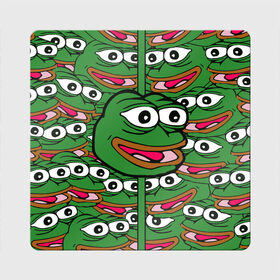 Магнит виниловый Квадрат с принтом Good / Sad frog , полимерный материал с магнитным слоем | размер 9*9 см, закругленные углы | Тематика изображения на принте: bad | dab | frog | good | kek | pepe | sad | кек | лягушка | мем | мемы | пепе | со смыслом | фрог