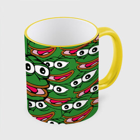 Кружка 3D с принтом Good / Sad frog , керамика | ёмкость 330 мл | bad | dab | frog | good | kek | pepe | sad | кек | лягушка | мем | мемы | пепе | со смыслом | фрог