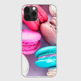 Чехол для iPhone 12 Pro с принтом Macaroons , силикон | область печати: задняя сторона чехла, без боковых панелей | almond | cookie | dessert | food | macaroons | maccarone | maccherone | десерт | еда | макарон | макарони | макароны | макарун | макаруны | миндаль | миндальный | орех | печенье | сладкое | сладости