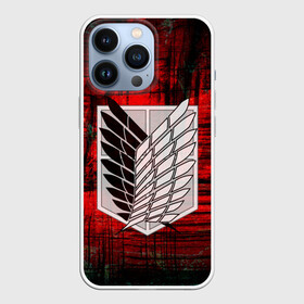 Чехол для iPhone 13 Pro с принтом АТАКА ТИТАНОВ. Красные скалы ,  |  | art | attack on titan | eren yeager | hajime isayama | shingeki no kyojin | атака титанов | безумие | военная форма | выпученные глаза | клинки | кровь | сражение | ярость