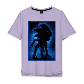 Мужская футболка хлопок Oversize с принтом Sonic , 100% хлопок | свободный крой, круглый ворот, “спинка” длиннее передней части | hedgehog | sonic | еж | ежик | игра | соник