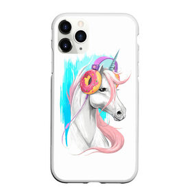 Чехол для iPhone 11 Pro Max матовый с принтом Music Unicorn Art , Силикон |  | Тематика изображения на принте: волшебный | единорог | единорожик | единорожка | магия | музыка | пончик | пончики