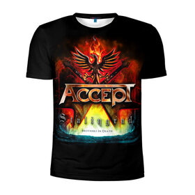 Мужская футболка 3D спортивная с принтом Accept , 100% полиэстер с улучшенными характеристиками | приталенный силуэт, круглая горловина, широкие плечи, сужается к линии бедра | accept | heavy metal | power metal | группы | метал | музыка | пауэр метал | рок | хэви метал