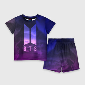 Детский костюм с шортами 3D с принтом BTS LOVE YOURSELF ,  |  | bangtan boys | bt21 | bts | bts army | bts stickers | j hope | jimin | jin | jungkook | k pop | rap monster | rapmon | suga | v | бтс | корея | стикеры bts