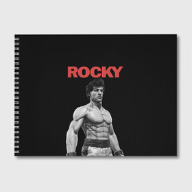 Альбом для рисования с принтом ROCKY , 100% бумага
 | матовая бумага, плотность 200 мг. | creed | jordan | lundgren | mix fight | mixfight | stallone | ufc | бальбоа | бокс | джордан | крид | лундгрен | мышцы | ринг | роки | рокки | сильвестр | сталлоне | сталоне