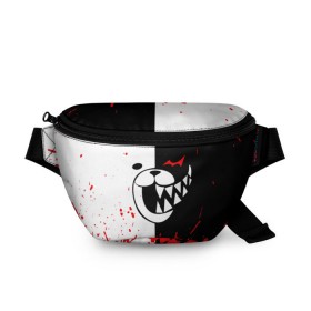 Поясная сумка 3D с принтом MONOKUMA Blood , 100% полиэстер | плотная ткань, ремень с регулируемой длиной, внутри несколько карманов для мелочей, основное отделение и карман с обратной стороны сумки застегиваются на молнию | ahegao | anime | bear | blood | danganronpa | derector | despair | girls | happy | havoc | manga | monokuma | panda | red | robot | trigger | ultra | аниме | ахегао | директор | кровь | манга | медведь | монокума | панда | робот