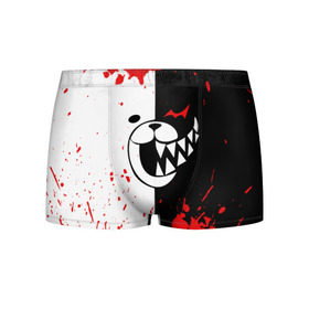 Мужские трусы 3D с принтом MONOKUMA Blood , 50% хлопок, 50% полиэстер | классическая посадка, на поясе мягкая тканевая резинка | ahegao | anime | bear | blood | danganronpa | derector | despair | girls | happy | havoc | manga | monokuma | panda | red | robot | trigger | ultra | аниме | ахегао | директор | кровь | манга | медведь | монокума | панда | робот