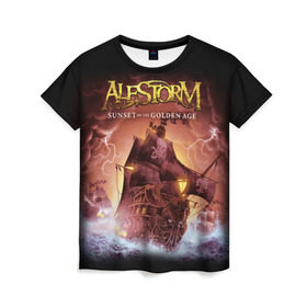 Женская футболка 3D с принтом Alestorm , 100% полиэфир ( синтетическое хлопкоподобное полотно) | прямой крой, круглый вырез горловины, длина до линии бедер | alestorm | metal | группы | метал | музыка | пауэр метал | рок | фолк метал | хэви метал