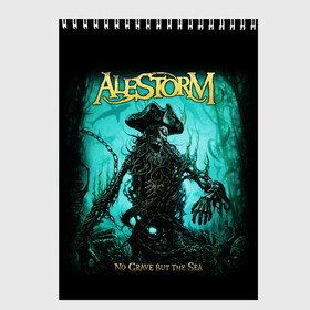 Скетчбук с принтом Alestorm , 100% бумага
 | 48 листов, плотность листов — 100 г/м2, плотность картонной обложки — 250 г/м2. Листы скреплены сверху удобной пружинной спиралью | alestorm | metal | группы | метал | музыка | пауэр метал | рок | фолк метал | хэви метал