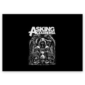 Поздравительная открытка с принтом Asking Alexandria , 100% бумага | плотность бумаги 280 г/м2, матовая, на обратной стороне линовка и место для марки
 | asking alexandria | аскинг александриа | группы | метал | музыка | рок | хэви метал | электроникор