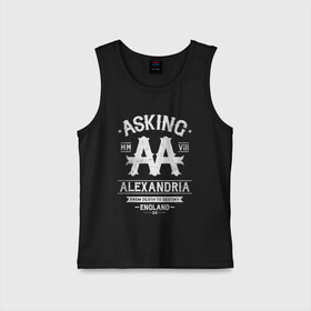 Детская майка хлопок с принтом Asking Alexandria ,  |  | asking alexandria | аскинг александриа | группы | метал | музыка | рок | хэви метал | электроникор