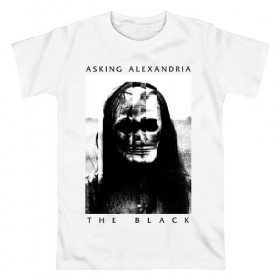 Мужская футболка хлопок с принтом Asking Alexandria , 100% хлопок | прямой крой, круглый вырез горловины, длина до линии бедер, слегка спущенное плечо. | asking alexandria | аскинг александриа | группы | метал | музыка | рок | хэви метал | электроникор