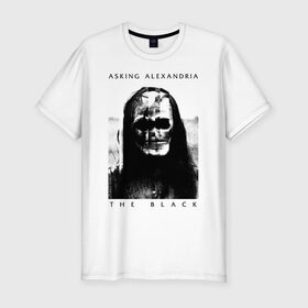 Мужская футболка премиум с принтом Asking Alexandria , 92% хлопок, 8% лайкра | приталенный силуэт, круглый вырез ворота, длина до линии бедра, короткий рукав | asking alexandria | аскинг александриа | группы | метал | музыка | рок | хэви метал | электроникор