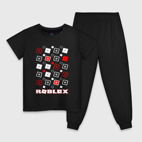 Детская пижама хлопок с принтом ROBLOX , 100% хлопок |  брюки и футболка прямого кроя, без карманов, на брюках мягкая резинка на поясе и по низу штанин
 | game | gamer | logo | roblox | игры | логотип | роблокс