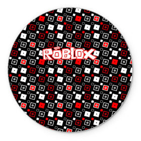 Коврик круглый с принтом Roblox , резина и полиэстер | круглая форма, изображение наносится на всю лицевую часть | game | gamer | logo | roblox | игры | логотип | роблокс