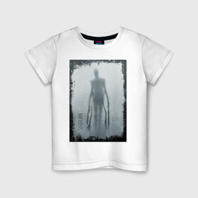 Детская футболка хлопок с принтом Slender , 100% хлопок | круглый вырез горловины, полуприлегающий силуэт, длина до линии бедер | slender | slenderman | кино | слендер | слендр | слэндр | тонкий | тощий | ужасы