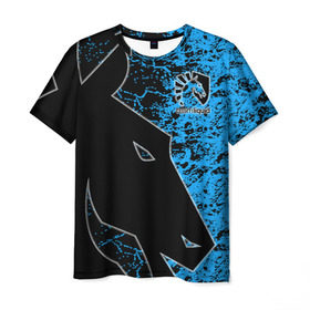 Мужская футболка 3D с принтом Team Liquid , 100% полиэфир | прямой крой, круглый вырез горловины, длина до линии бедер | dota | liquid | team | the international | дота | игры | кибер | ликвид | спорт | тим