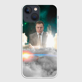Чехол для iPhone 13 mini с принтом Elon Musk Thinker (Илон Маск) ,  |  | Тематика изображения на принте: elon musk | space | space x | tesla | дым | илон маск | инопланетяне | космос | личность | мыслитель | облака | планета | ракета | спейс | тесла | философ | шаттл