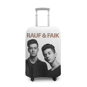 Чехол для чемодана 3D с принтом Rauf & Faik , 86% полиэфир, 14% спандекс | двустороннее нанесение принта, прорези для ручек и колес | bts | faik | rauf | детство | дуэт | музыка первого | попса | рауф | фаик | фанат