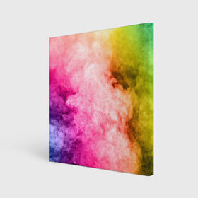 Холст квадратный с принтом Радужный дым , 100% ПВХ |  | Тематика изображения на принте: holi | праздник красок | радуга | радужный дым | холи | цвета радуги | яркий