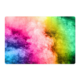 Магнитный плакат 3Х2 с принтом Радужный дым , Полимерный материал с магнитным слоем | 6 деталей размером 9*9 см | Тематика изображения на принте: holi | праздник красок | радуга | радужный дым | холи | цвета радуги | яркий