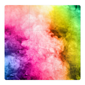 Магнитный плакат 3Х3 с принтом Радужный дым , Полимерный материал с магнитным слоем | 9 деталей размером 9*9 см | Тематика изображения на принте: holi | праздник красок | радуга | радужный дым | холи | цвета радуги | яркий