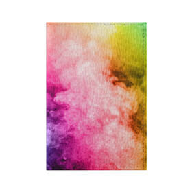 Обложка для паспорта матовая кожа с принтом Радужный дым , натуральная матовая кожа | размер 19,3 х 13,7 см; прозрачные пластиковые крепления | holi | праздник красок | радуга | радужный дым | холи | цвета радуги | яркий