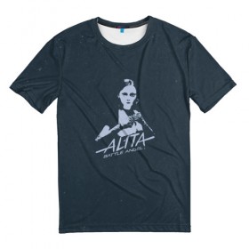 Мужская футболка 3D с принтом Alita: Battle Angel , 100% полиэфир | прямой крой, круглый вырез горловины, длина до линии бедер | 