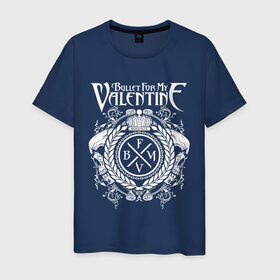 Мужская футболка хлопок с принтом Bullet For My Valentine , 100% хлопок | прямой крой, круглый вырез горловины, длина до линии бедер, слегка спущенное плечо. | bfmv | bullet for my valentine | metal | rock | группы | метал | музыка | рок | трэш
