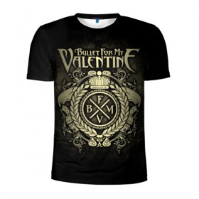 Мужская футболка 3D спортивная с принтом Bullet For My Valentine , 100% полиэстер с улучшенными характеристиками | приталенный силуэт, круглая горловина, широкие плечи, сужается к линии бедра | bfmv | bullet for my valentine | metal | rock | группы | метал | музыка | рок | трэш